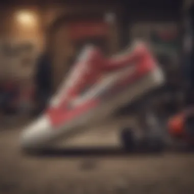 A vintage advertisement from a renowned skate sneaker brand reflecting its evolution