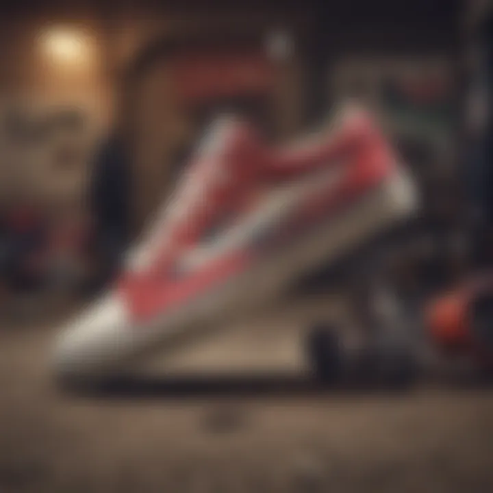 A vintage advertisement from a renowned skate sneaker brand reflecting its evolution