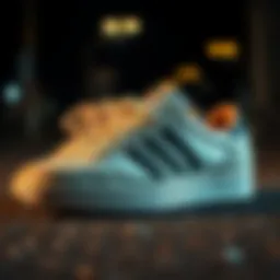 Vintage Adidas LA Trainers showcasing retro design elements