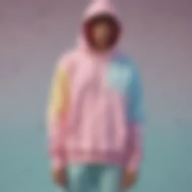 Adidas pastel hoodie showcasing vibrant colors