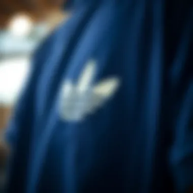 Detail of the Signature Three Stripe Design Close-up of the adidas three stripe logo on fabric