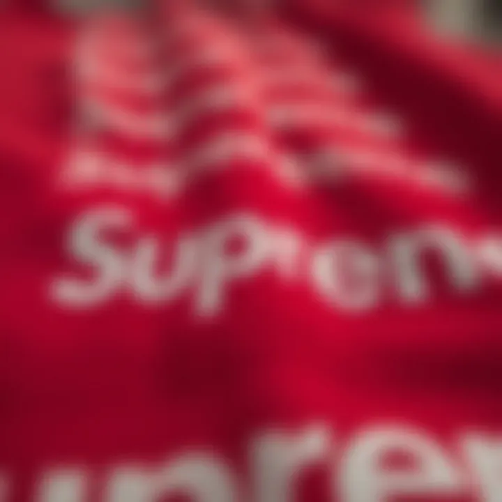The Supreme Logo's Cultural Significance Close-up of Supreme logo and its significance in street fashion.