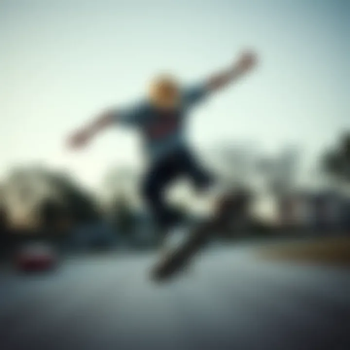 Skateboarder in Supreme Gear A skateboarder performing a trick while wearing Supreme clothing.