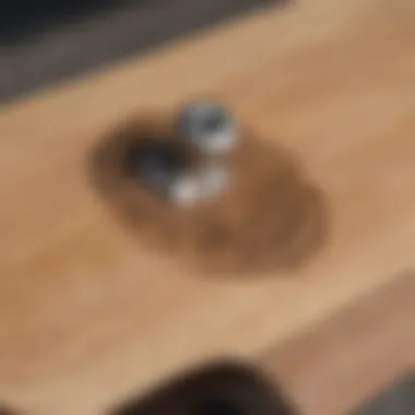 Craftsmanship Unveiled: The Detail of Arbor Decks Close-up of craftsmanship details on an Arbor skateboard deck