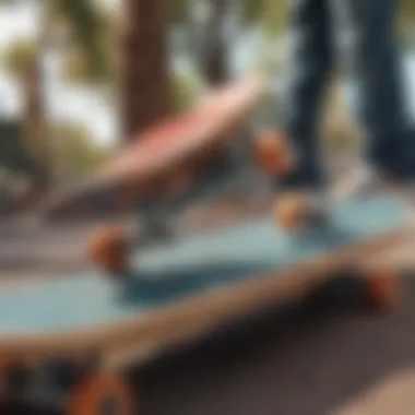Visual Symphony: The Collection of Arbor Skateboards An array of Arbor skateboards displayed in a vibrant setting