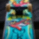 Close-up of Baker Skate Deck 8.25 showcasing its unique graphics