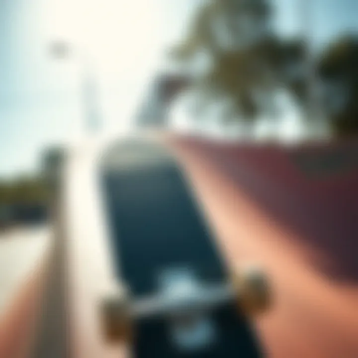 Baker Skate Deck 8.25 in Action Baker Skate Deck 8.25 in action on the skatepark ramp