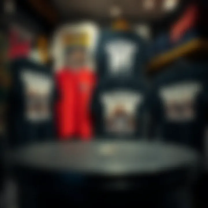 Urban Fashion: Biggie T-Shirt Collection A collection of Biggie t-shirts displayed in an urban fashion shop.