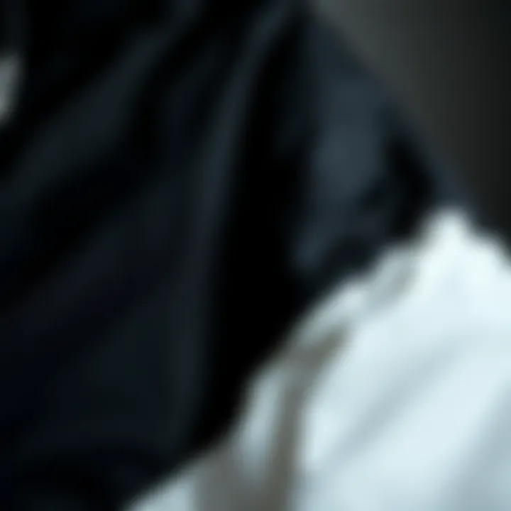 The Texture That Defines Style Close-up of a black and white jacket showcasing fabric texture