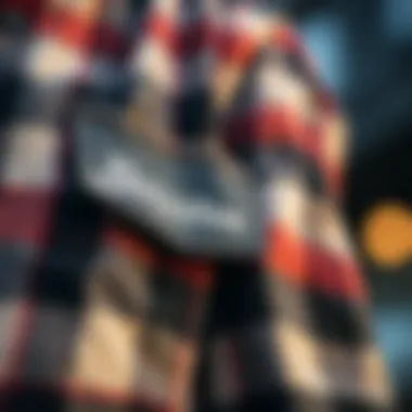Close-up of the Brixton flannel jacket's design features
