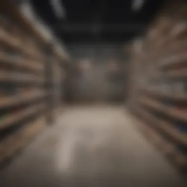 Empty shelves in a skateboard shop, illustrating unmet expectations from brands.