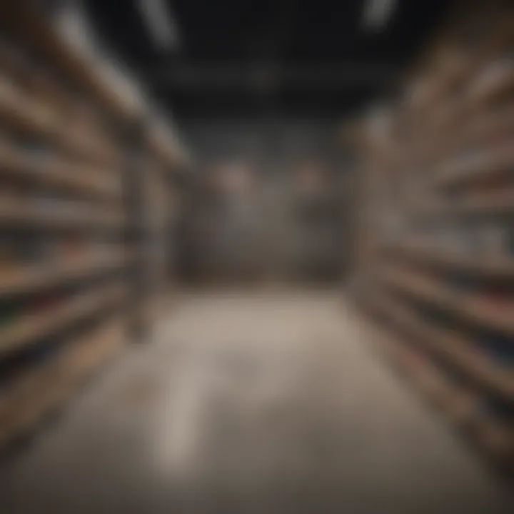 Empty shelves in a skateboard shop, illustrating unmet expectations from brands.