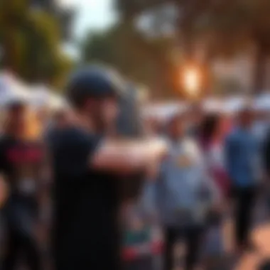 Skateboarders uniting in a vibrant community event