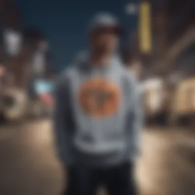 Champion hoodies styled in urban setting