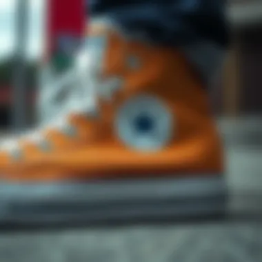 Design Features of Chuck Taylor All Star Mid Top Close-up of Chuck Taylor All Star Mid Top showcasing its unique design elements