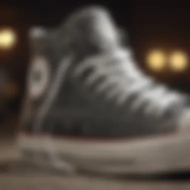 Detailed view of Chuck Taylor shoes showcasing material quality and craftsmanship