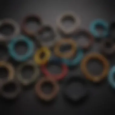 Diverse Collection of Rastaclat Bracelets An array of Rastaclat bracelets displayed together, illustrating the diversity of styles and colors available.