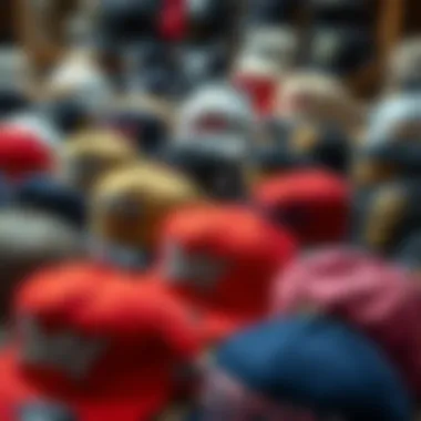 A collection of sketchy tank hats displayed in various colors and patterns