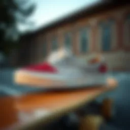 Stylish ComfyCush Vans displayed on a skateboard