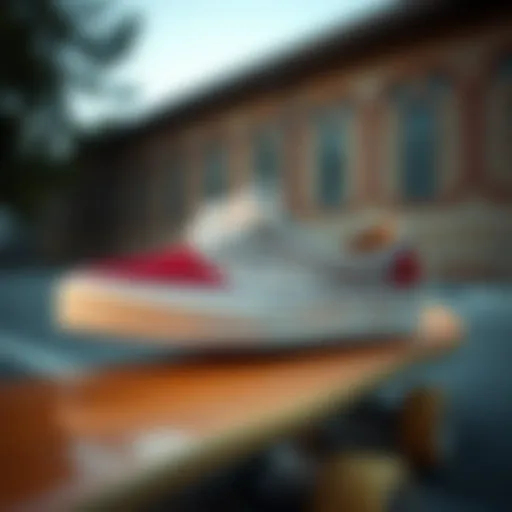 Stylish ComfyCush Vans displayed on a skateboard