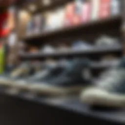 Stylish Converse shoes displayed in a trendy store