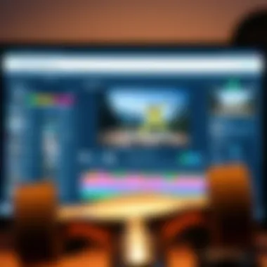 Editing software interface showcasing skateboard footage