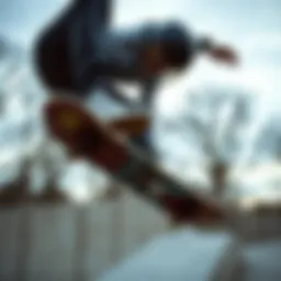 Skateboarding action shot captured with a camera