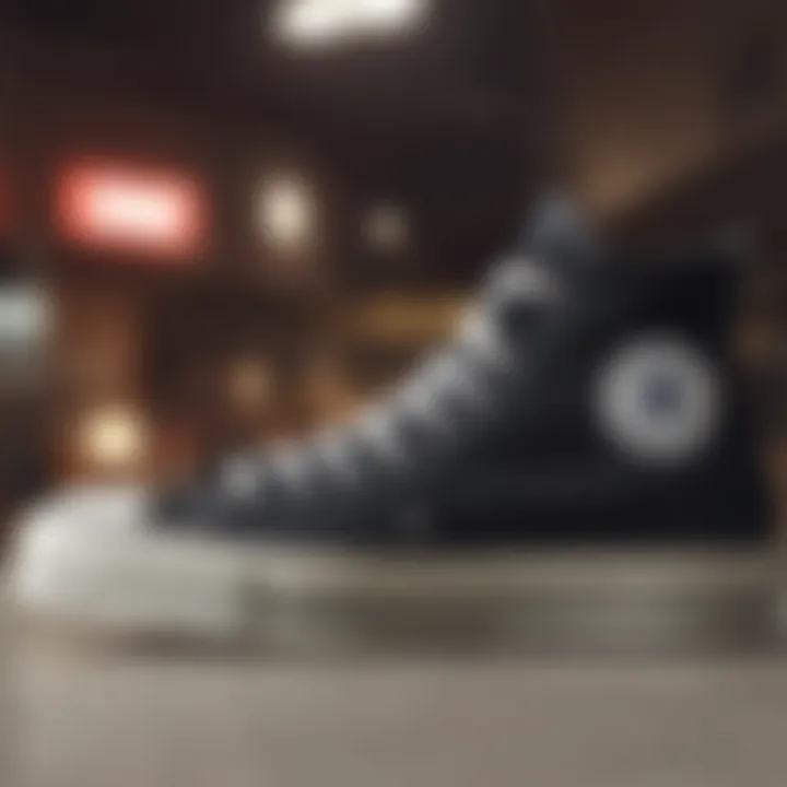 Side profile of the Converse Chuck Taylor Platform Low Top highlighting its features.