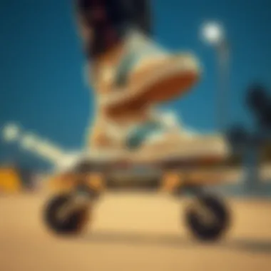 Innovative convertible skate design showcasing transformation mechanism