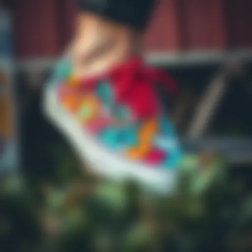Creative customization of Vans shoes showcasing vibrant colors and unique designs