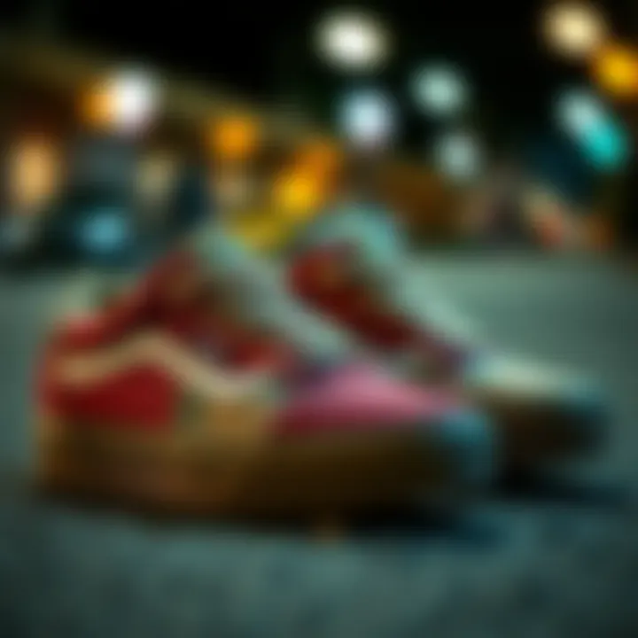 Showcasing Your Unique Style A finished pair of customized Vans shoes representing individual style and creativity