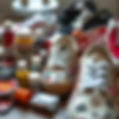 Exploring Materials for Personalization Variety of materials used for personalizing Vans shoes, including fabric paints and patches