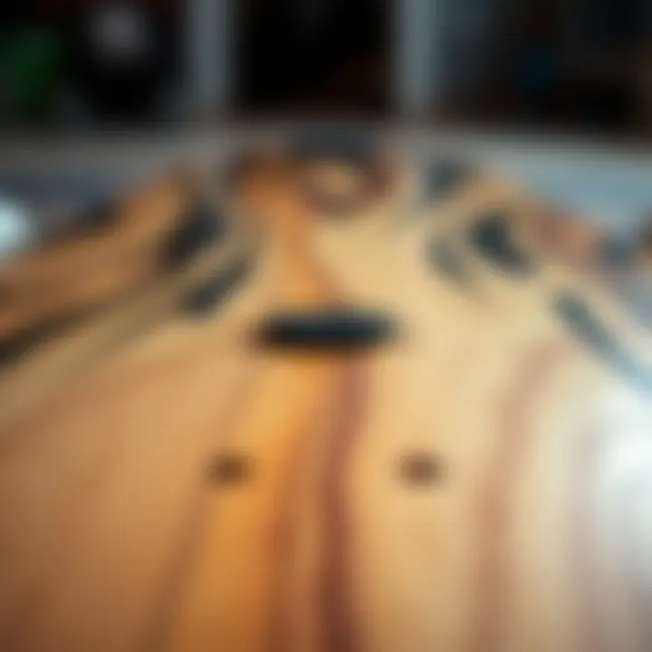 Exploring Skateboard Deck Materials Close-up of various skateboard deck materials