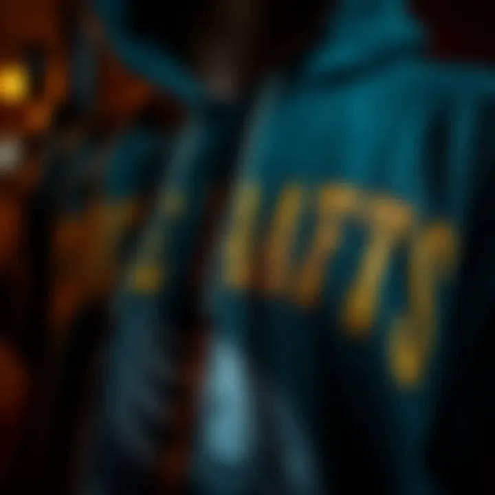 The Craft of Hood Graphic Tees Close-up of the craftsmanship and material details of a hood graphic tee