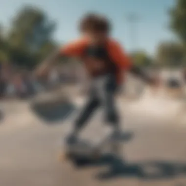 Juice WRLD's Dynamic Connection to Skate Culture Juice WRLD performing energetically at a skate park