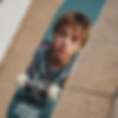 Juice WRLD's Artistic Influence on Skateboards Close-up of skateboard deck with Juice WRLD artwork