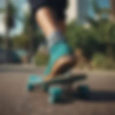 Cultural significance of the teal penny board in skateboarding