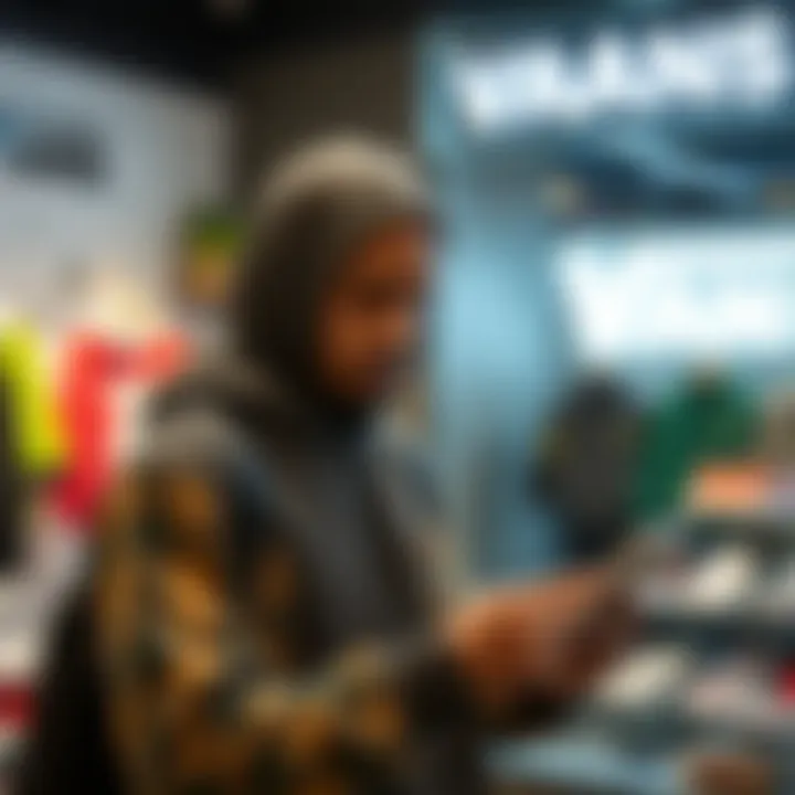 Engaging with Vans Online Shopping Experience Customer reviewing Vans products on a digital device