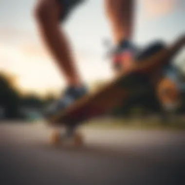 Performance-Driven Affordable Skate Shoes Skateboarder wearing quality affordable shoes while skating