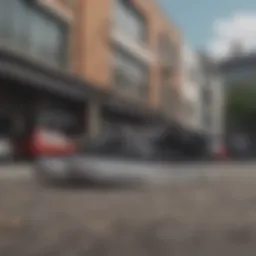 Stylish black Vans on a skateboard