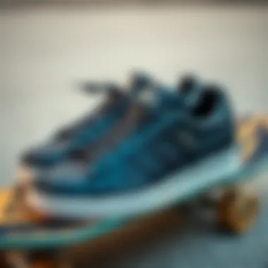 Maintenance and Care for Black Shell Toe Adidas Immaculate pair of black shell toe Adidas on a skateboard deck