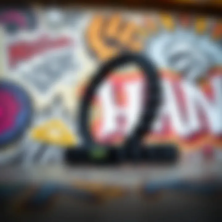 An artistic display of the Rastaclat black bracelet against a backdrop of urban art, reflecting its cultural roots.