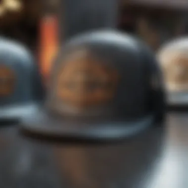 Close-up of different trucker hat materials showcasing their texture.