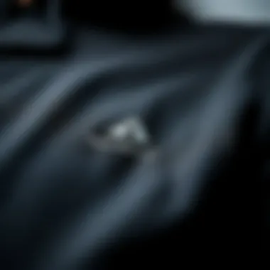 Quality Fabric of Black Diamond Hoodie Close-up of Black Diamond hoodie fabric showcasing quality