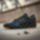 Sleek design of Black Gold Nike shoes showcasing elegant lines