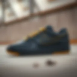 Sleek design of Black Gold Nike shoes showcasing elegant lines