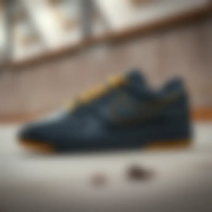 Sophisticated Aesthetics of Black Gold Nike Shoes Sleek design of Black Gold Nike shoes showcasing elegant lines