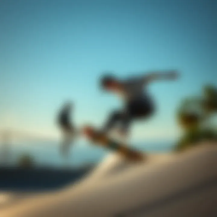 Mastering the Art of Skateboarding Dynamic skateboarder performing a trick