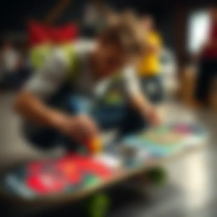 Customization Options for CCS Blank Decks Skateboarder customizing a CCS blank deck with vibrant graphics