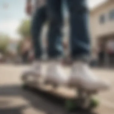 Group of skateboarders showcasing their Chuck Taylors